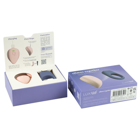 LUXUS Couples Vibrator Set — Clitoral Vibrator (Pink) & Magnetic Ring (Purple) - KR6591