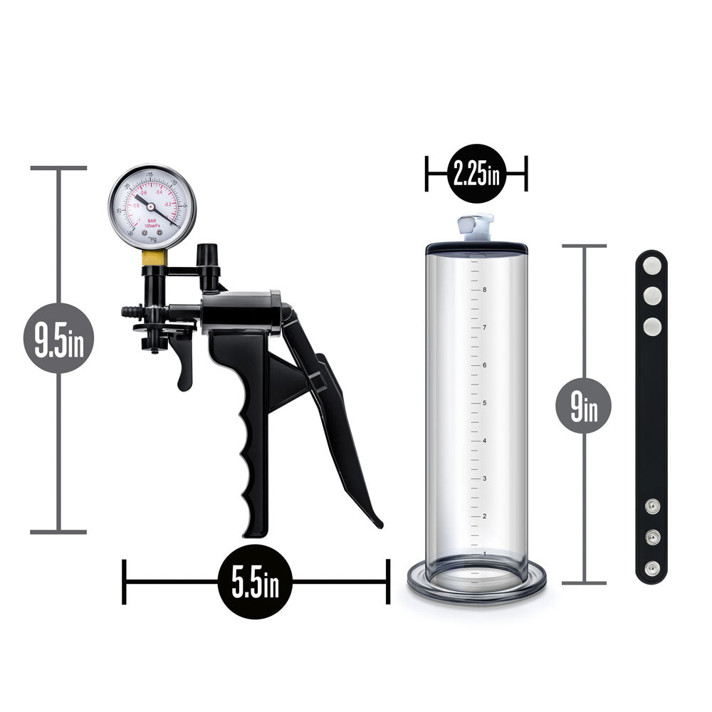 Performance - Vx8 Premium Penis Pump System With Silicone Cock Strap - Clear by Blush