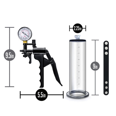 Performance - Vx8 Premium Penis Pump System With Silicone Cock Strap - Clear by Blush