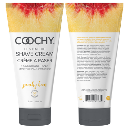 Coochy Shave Cream - PEACHY KEEN tube 0.5 fl oz | 15mL by Coochy