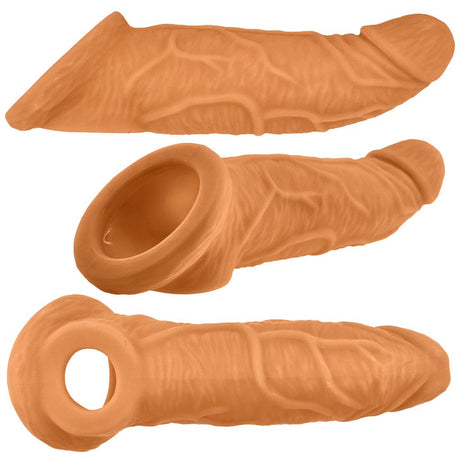OXBALLS Coach Cocksheath Skinz Peachy Sheath, 8in - OX-3212-SZP