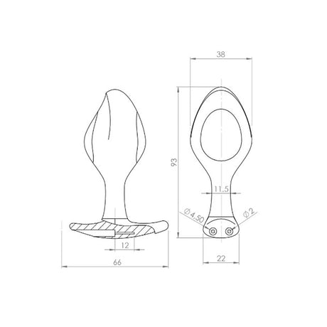 Mystim Rocking Vibe E‑Stim Vibrating Butt Plug, Black - MY2729