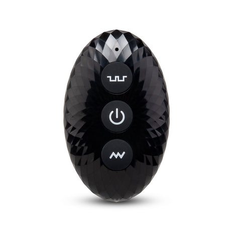 b-Vibe 3.5" Light-Up Butt Plug with Remote — Black - BV4949