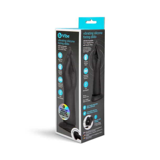 b-Vibe 10.5 Inch Vibrating Silicone Hand Fisting Dildo with Suction Base - BV7865