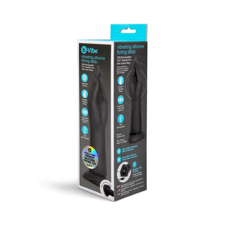 b-Vibe 10.5 Inch Vibrating Silicone Hand Fisting Dildo with Suction Base - BV7865