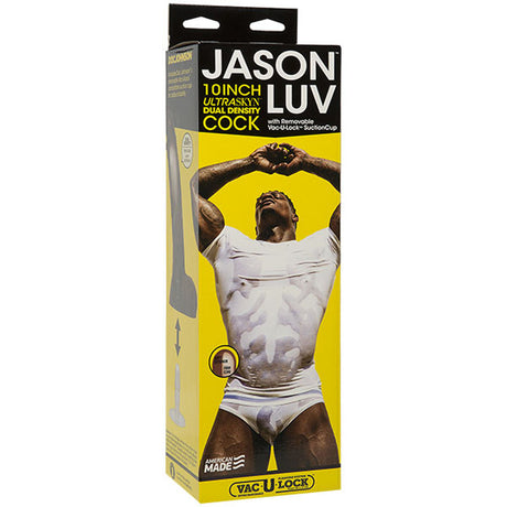 Jason Luv by Doc Johnson 10-Inch ULTRASKYN Realistic Dildo, Chocolate - DJ8060-06-BX