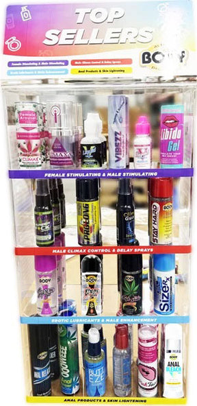 Body Action Top Sellers Countertop Display — 60pc - BA-TSBD