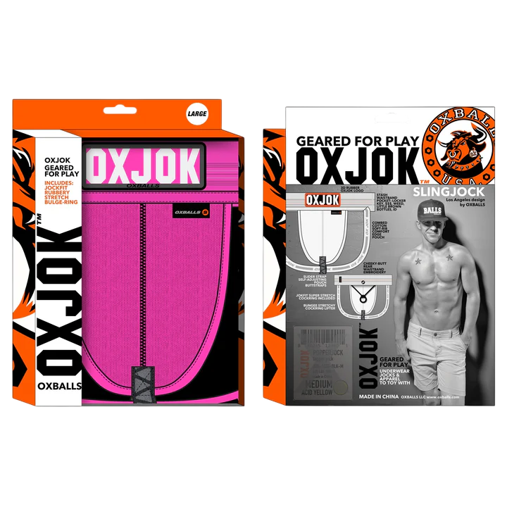 OXBALLS Slingjock Slider-Strap Jock — Pink Sky, XX-Large - OX4739