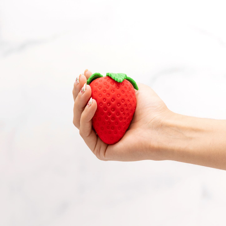 Emojibator Strawberry Vibrator & Suction Toy, 2.9-inch - EM7006