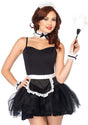 Leg Avenue Lace French Maid Costume Kit - Black - LA-A1971
