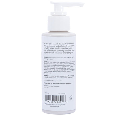 CG GLOW Silver Shimmer Body Lotion, Silver — 4 oz - CG724