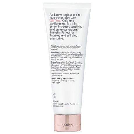 CG OH YES Cooling Clitoral Stimulant — Fragrance Free 1 oz (30 mL) - CG404