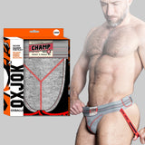 OXBALLS Champ Vintage Sweatshirt Jockstrap — Small, Gray Heather - OX-JOK-1004-GRY-S