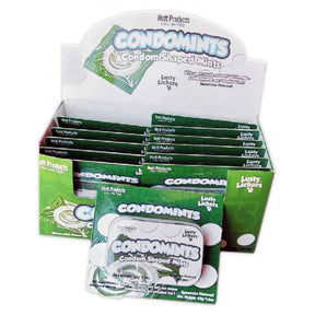 Hott Products Condomints Spearmint Novelty Mint Tins — 12-Pack Display - HTP3510-D