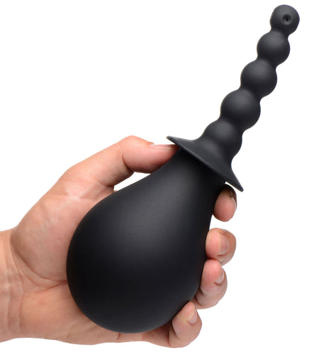 Rooster Tail Cleaner Rippled Anal Douche — Silicone, 8 oz - 642610429101