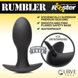 Rooster Rumbler Vibrating Silicone Butt Plug — Large, Black - 653078942705