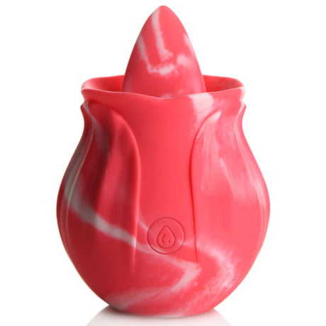 Gossip Twirl Silicone Licking Rose — Rechargeable Licking Toy, 3 in - 653078943306