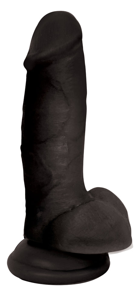 Jock 7.25-inch Dildo with Balls, Black — 2-inch Diameter - 653078939576
