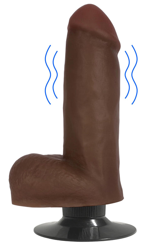 Jock Dark Vibrating Dildo with Balls — 6 Inch - 653078940428