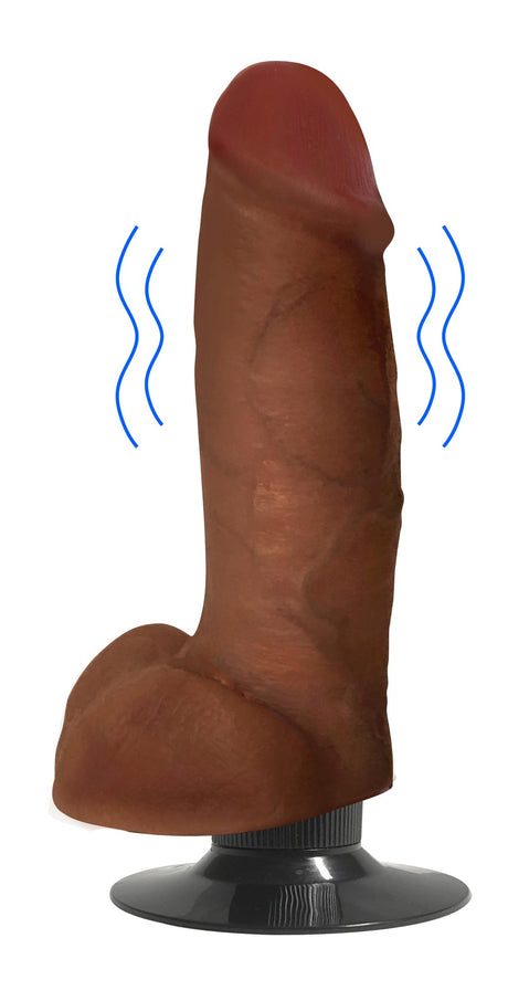 Jock 7 Inch Vibrating Dildo with Suction Cup & Balls - 653078940435