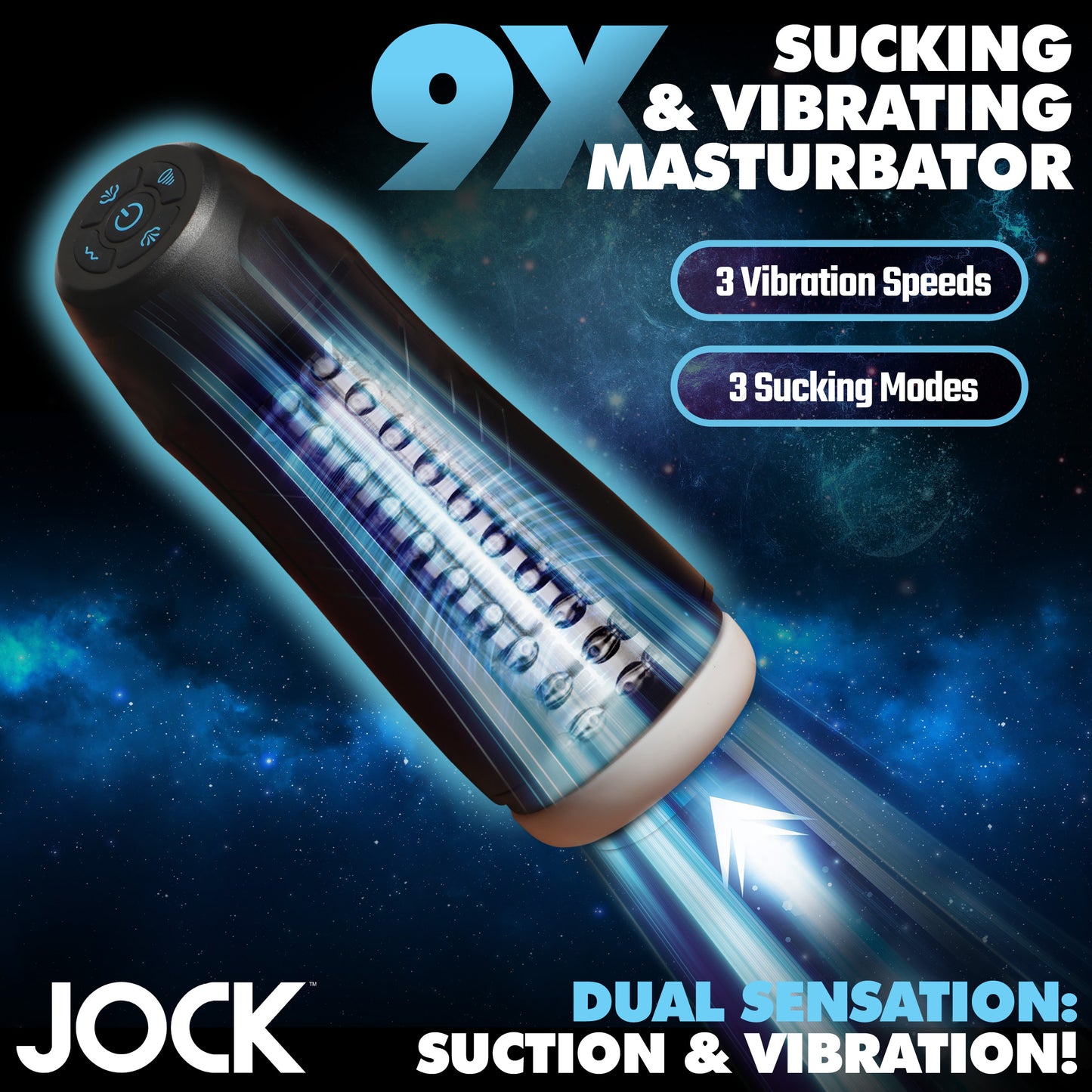 9X Sucking and Vibrating Masturbator by Jock