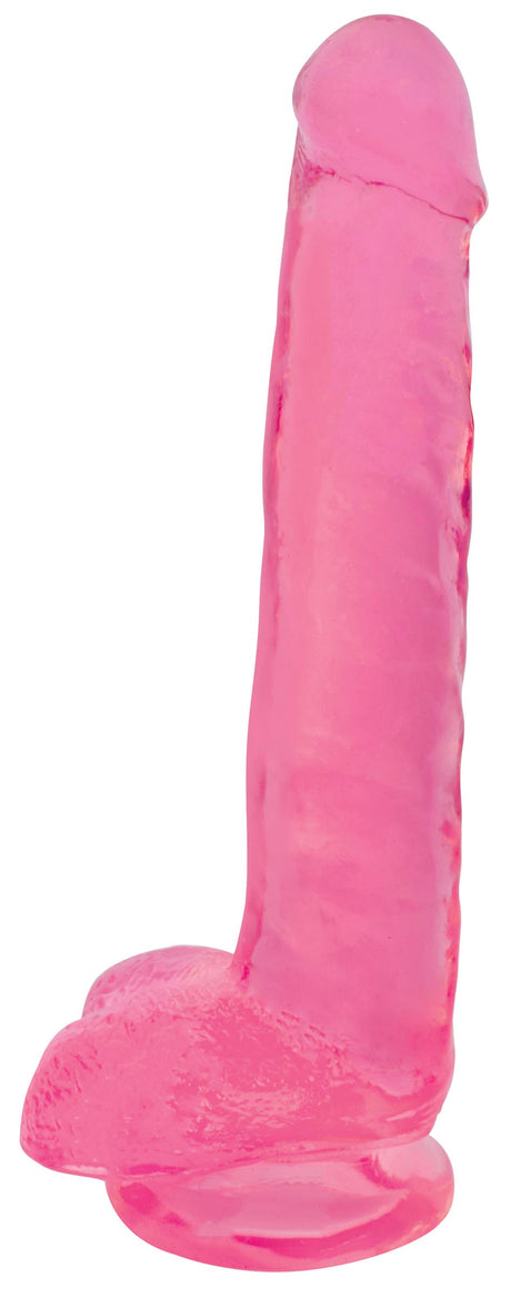 Lollicock 8 Inch Slim Stick Dildo with Balls — Cherry Ice - 643380985774