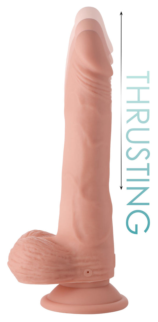 Thrusting and Vibrating 8 Inch Dildo - Light by Easy Riders