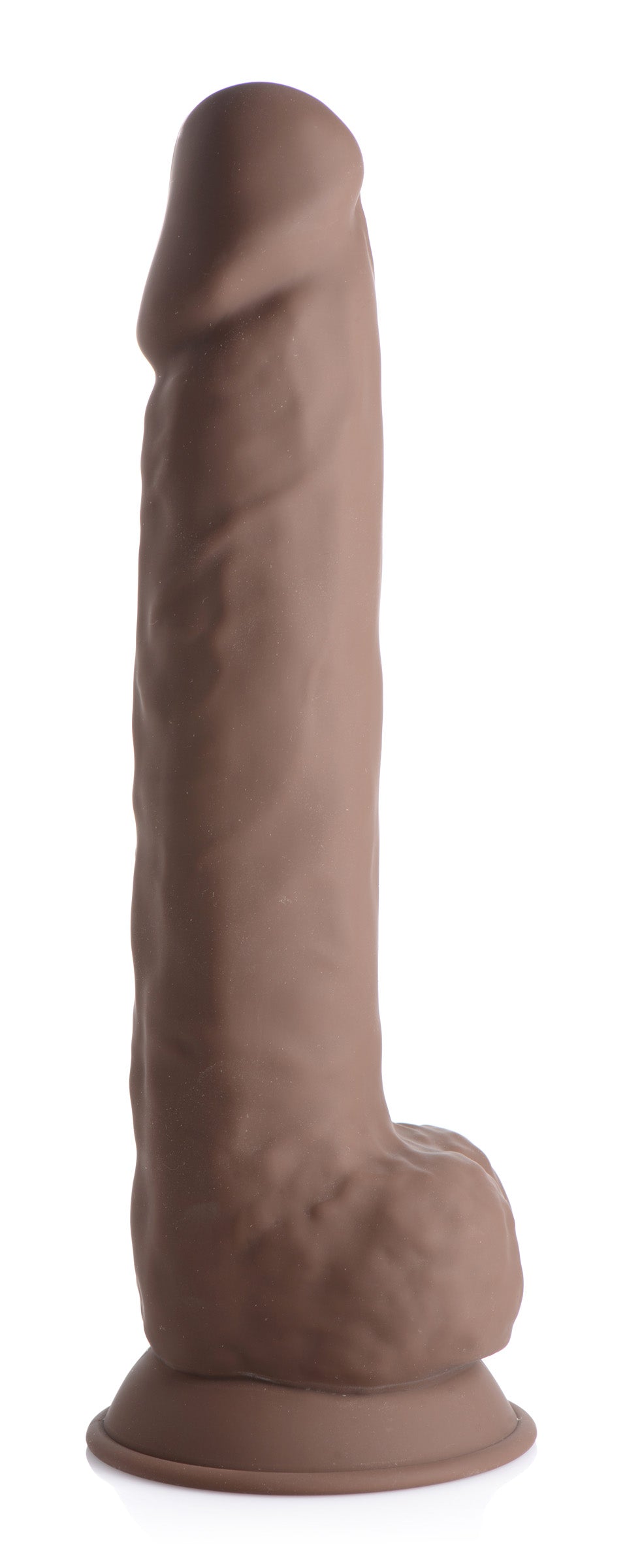 Silexpan Dark Hypoallergenic Silicone Dildo with Balls - 10 Inch by Fleshstixxx