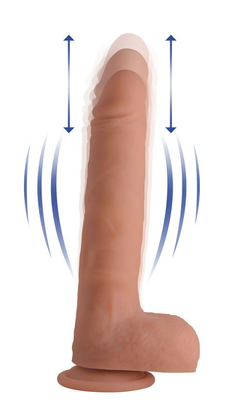 Big Shot 10-Inch Vibrating Thrusting Silicone Dildo with Remote - CN-19-1012-10