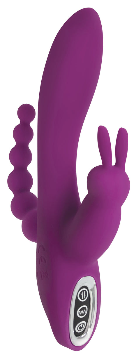 Gossip Quivers 10X Silicone G-Spot Rabbit Vibrator — Purple - 653078940367