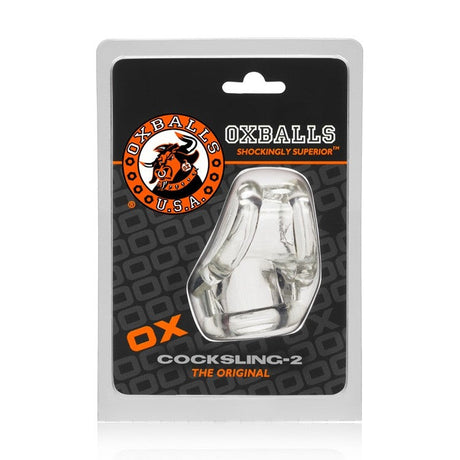 OXBALLS CockSling-2 FLEXtpr Sling — Clear - OX-1013-CLR