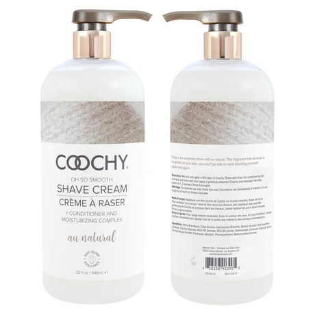Coochy Au Natural Shave Cream — Fragrance-Free, 32 oz (946 mL) - HP1080