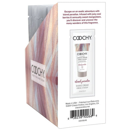 Coochy Island Paradise Shave Cream — 24pc x 15ml Foil Display - COO1005-99D
