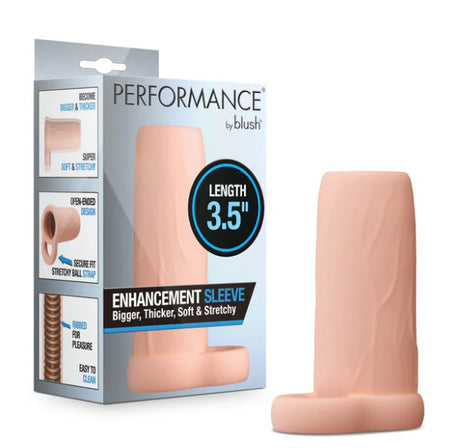 Blush Performance 3.5 Inch Enhancement Sleeve — Beige - BL-26823