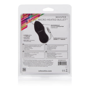 CalExotics Whisper Micro Heated Bullet Vibrator — Black - SE0044032