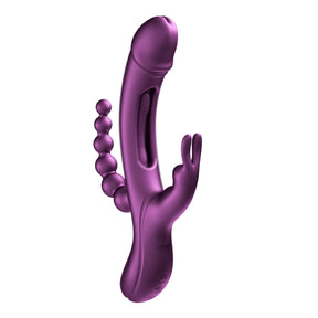 Honey Play Box Trilux App-Controlled Rabbit Vibrator — Purple - H-VS-22-952PU