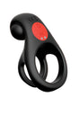 Icon Brands Red Dot V2 Vibrating Cock Ring with Remote, Black/Red - IC5077