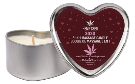 Earthly Body Hemp Seed Massage Candle Trio — 3 x 1.75oz - EB8448