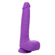 CalExotics Gyrating & Thrusting Silicone Suction Dildo, 7", Purple - SE0251103