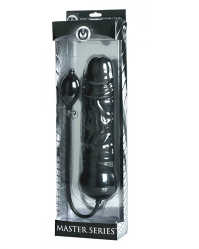 Leviathan Giant Silicone Inflatable Dildo - Black by XR Brands