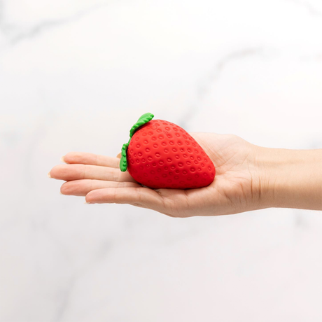 Emojibator Strawberry Vibrator & Suction Toy, 2.9-inch - EM7006