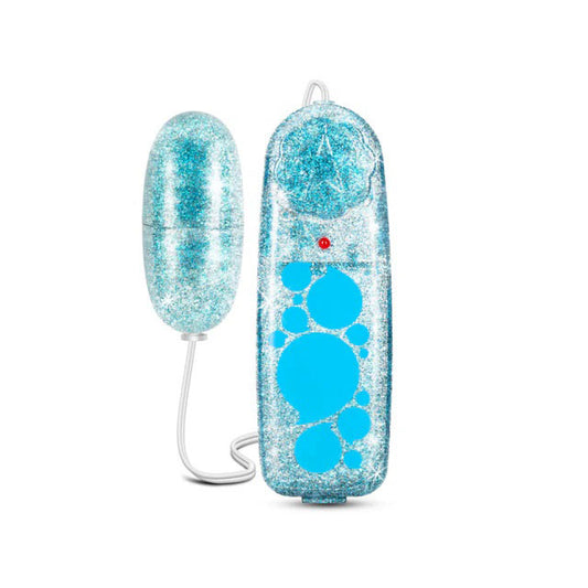Blush B Yours Glitter Power Bullet Mini Vibrator — Blue - BL-05532