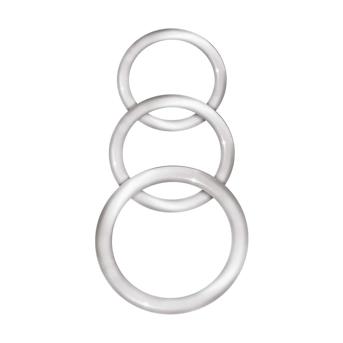 Nasstoys Enhancer Silicone Cockring Set — Clear (3 Sizes) - NW3057
