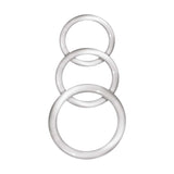 Nasstoys Enhancer Silicone Cockring Set — Clear (3 Sizes) - NW3057