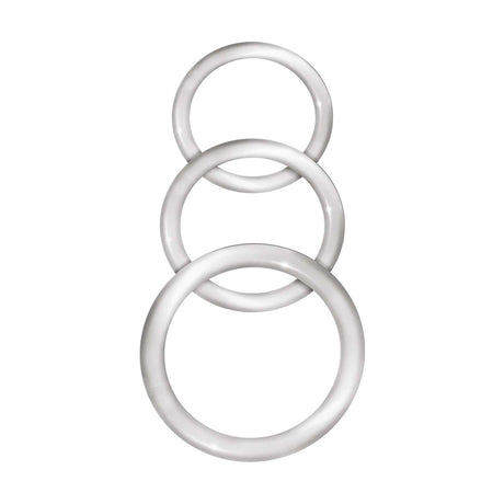Nasstoys Enhancer Silicone Cockring Set — Clear (3 Sizes) - NW3057