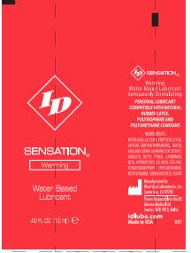 I.D. Lubricants Sensation Warming Lubricant — 72 x 12 ml Tubes - ID-SET-JOD