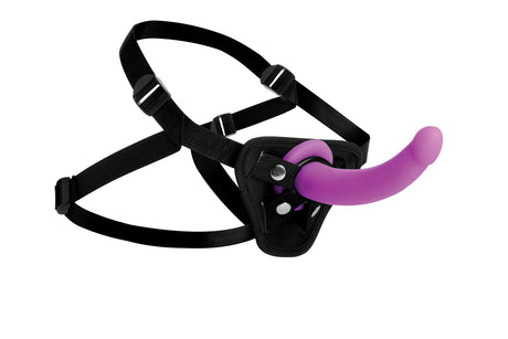 XR Brands Navigator Silicone G-Spot Strap-On Dildo with Adjustable Harness - SU-AF216