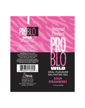 Little Genie Problo Wild Oral Pleasure Gel, Sour Strawberry 1.5 oz - LG-BT.544