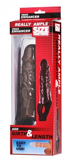 XR Brands Really Ample Penis Enhancer Sheath — Brown - SM-AE519