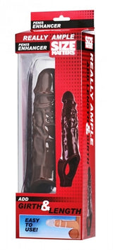XR Brands Really Ample Penis Enhancer Sheath — Brown - SM-AE519